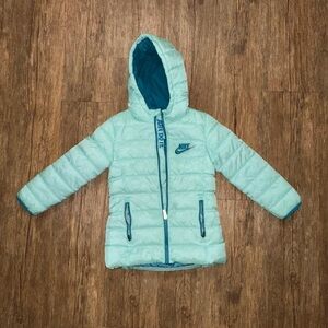 Nike Aqua Blue Puffer Jacket